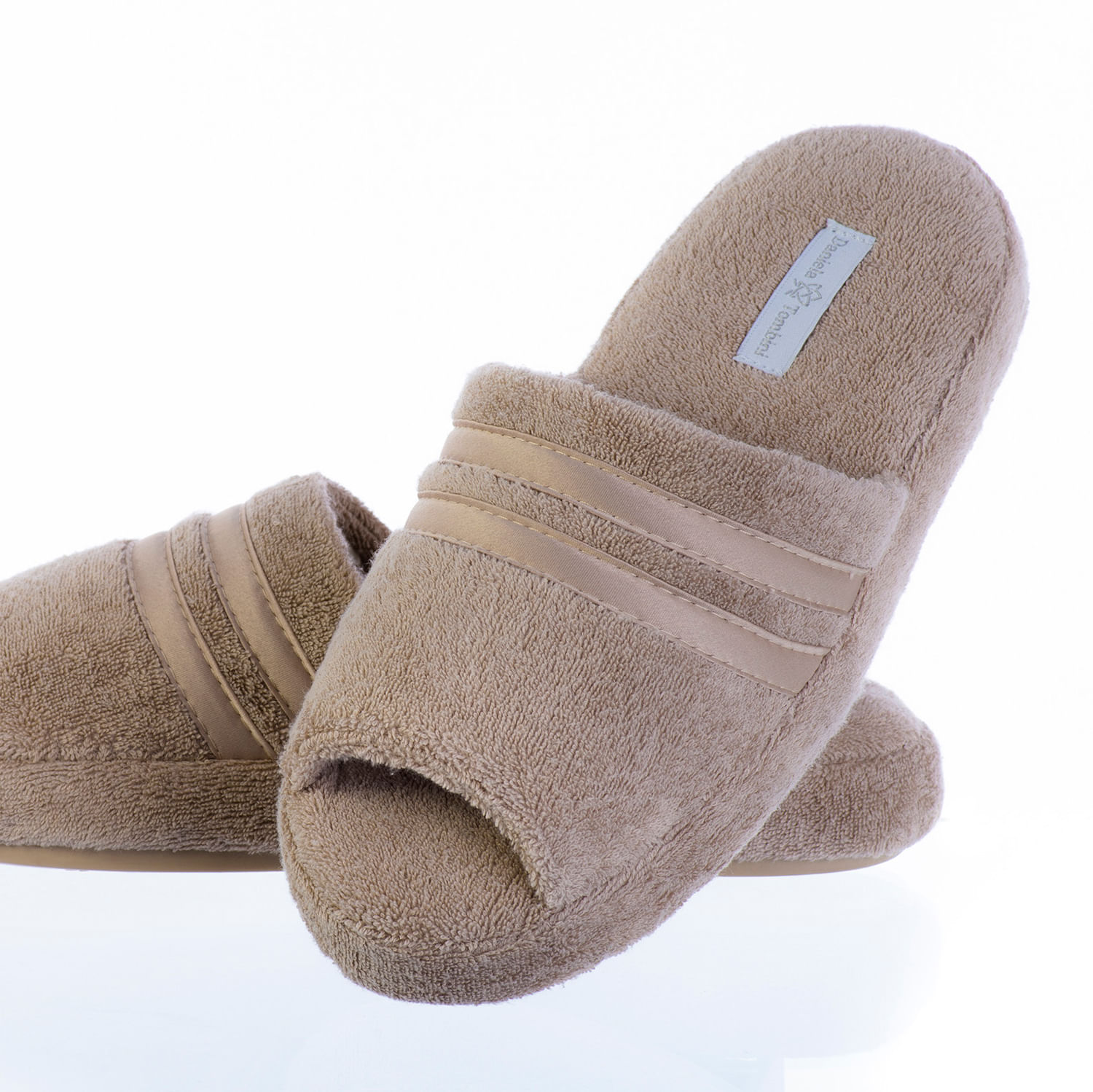 Chinelo Em Atoalhado Aberto Liss Bege - Imagem 2