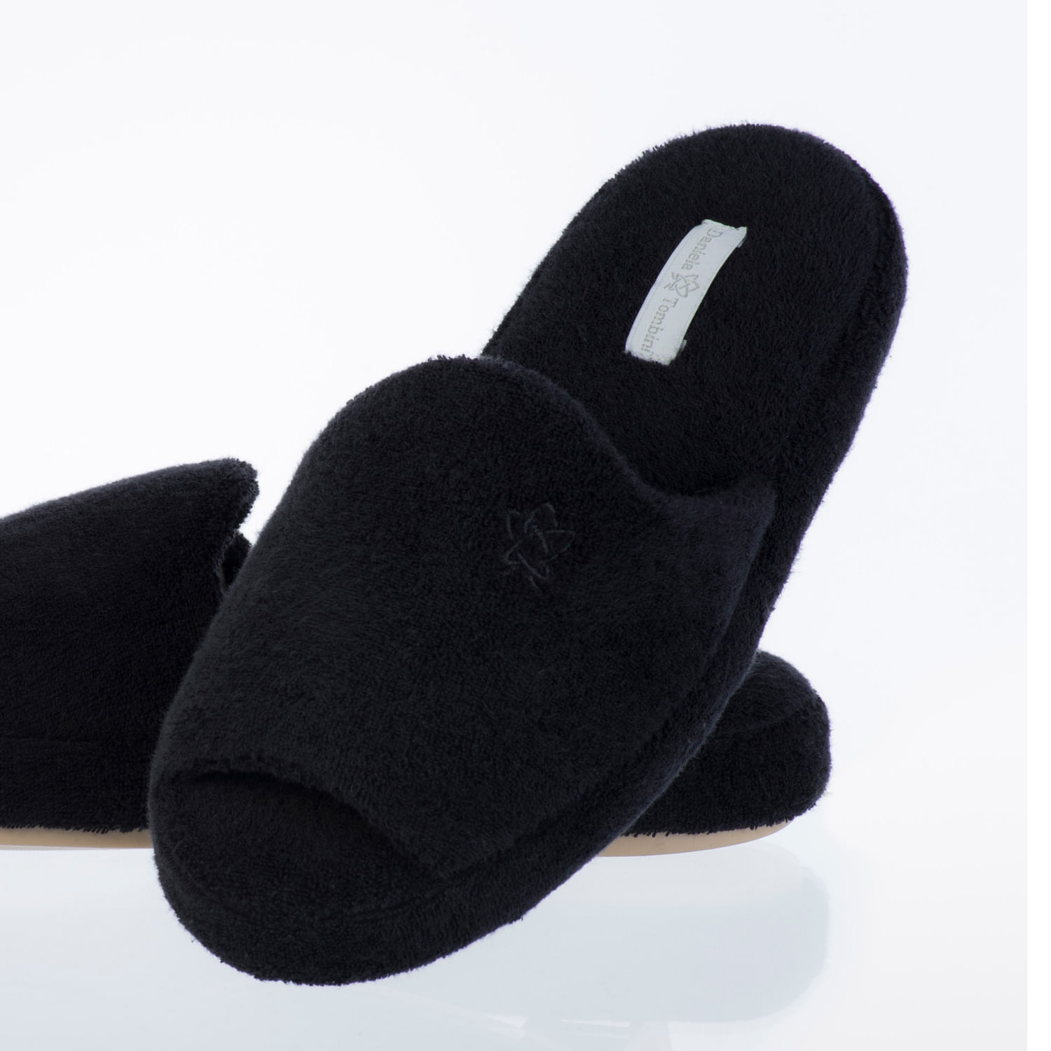 Chinelo Em Atoalhado Bruna Aberto Preto - Imagem 2