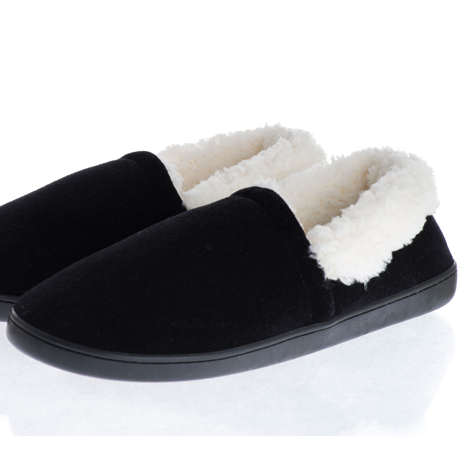 Pantufa Masculina Com Pelo Mauricio Preto - Imagem 2