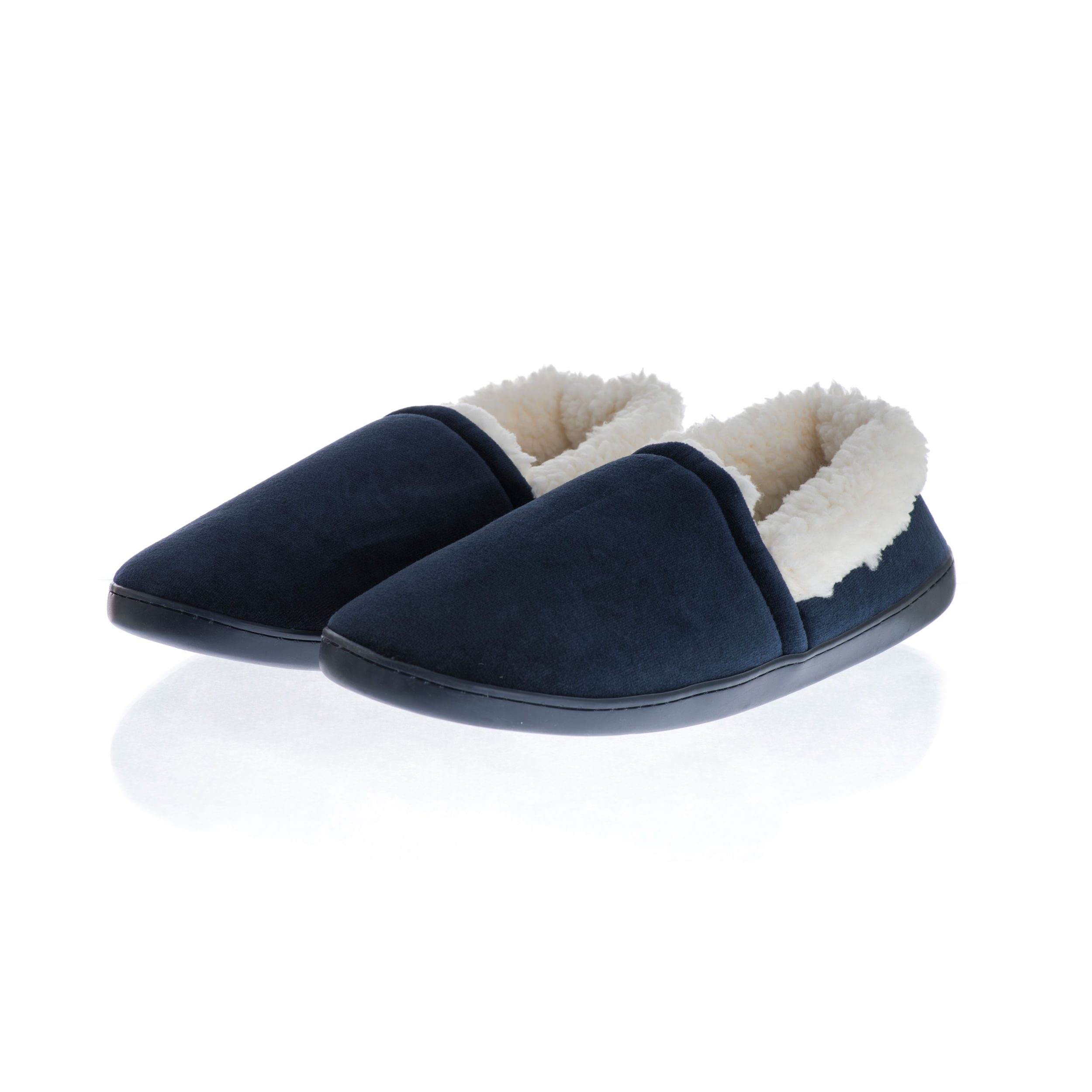 Pantufa Masculina Com Pelo Mauricio Azul-marinho - Imagem 1