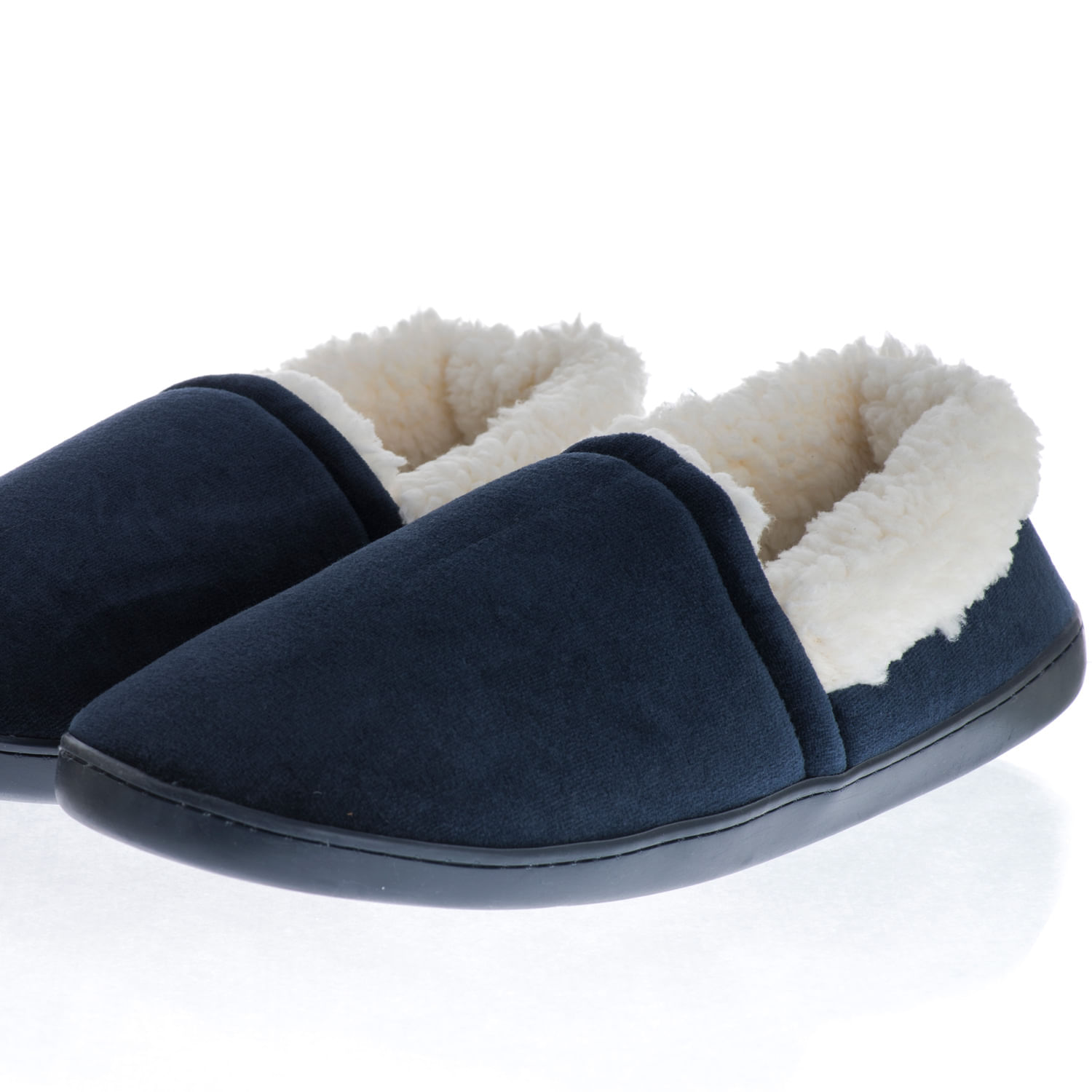 Pantufa Masculina Com Pelo Mauricio Azul-marinho - Imagem 2