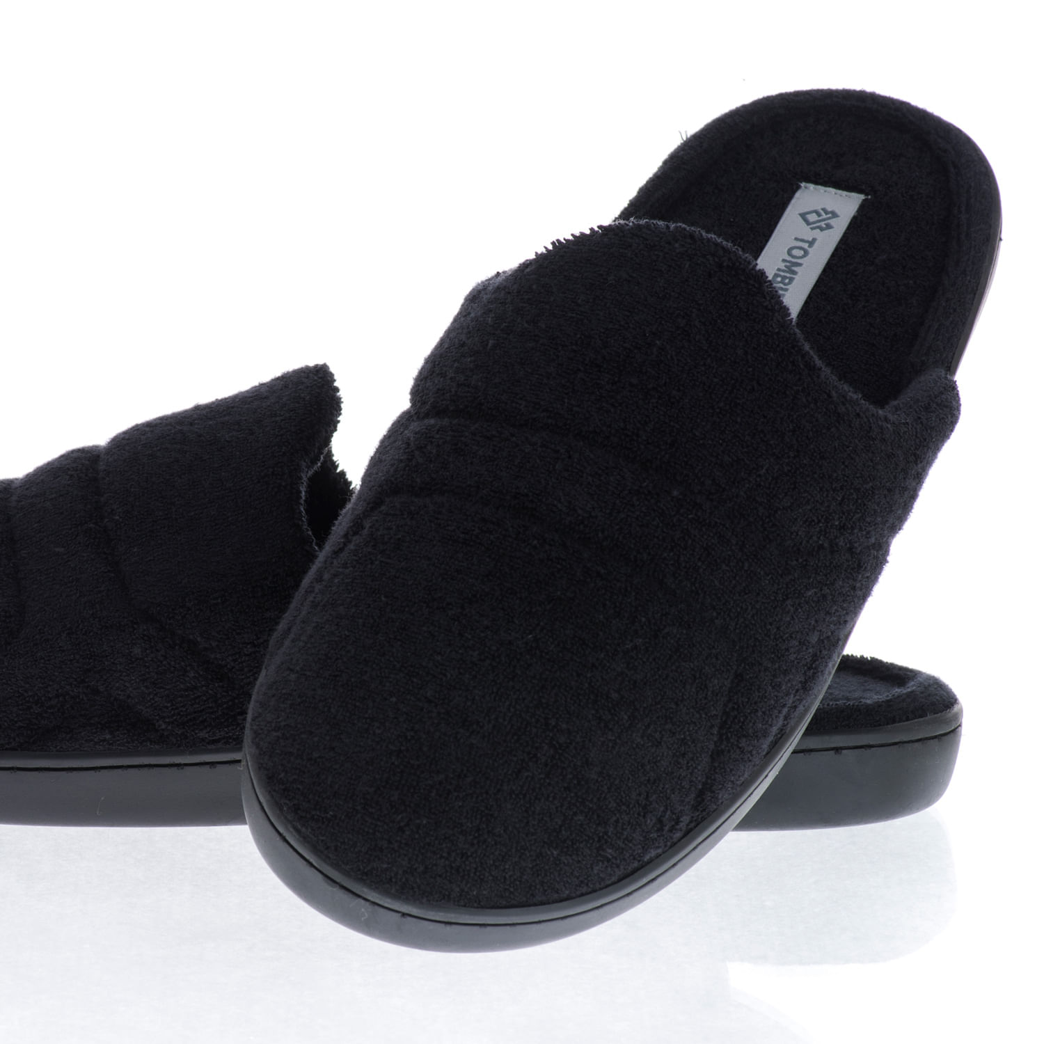 Chinelo Masculino Em Plush Fred Fechado Preto - Imagem 2