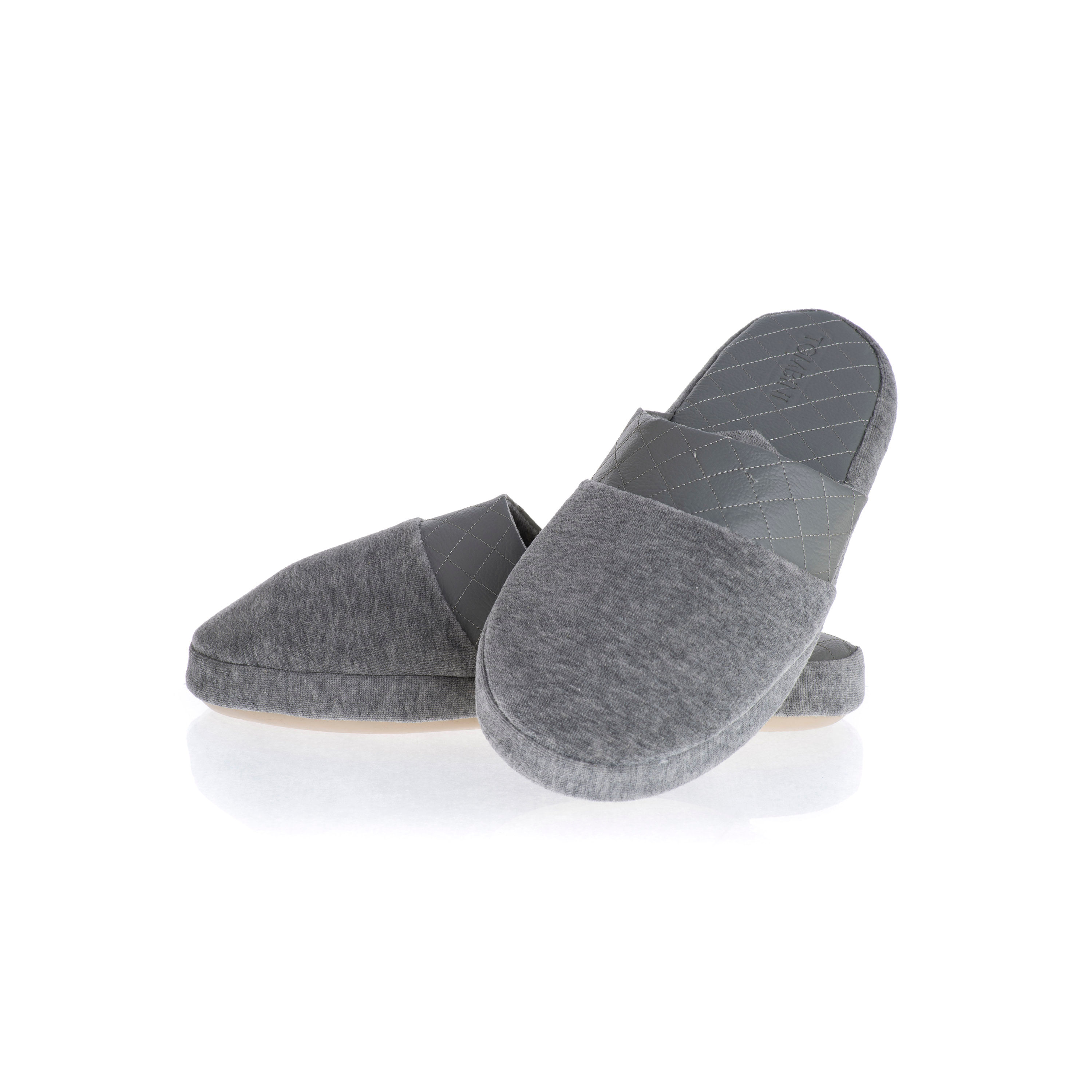 Chinelo Masculino Em Plush Guilherme Fechado Cinza - Imagem 1