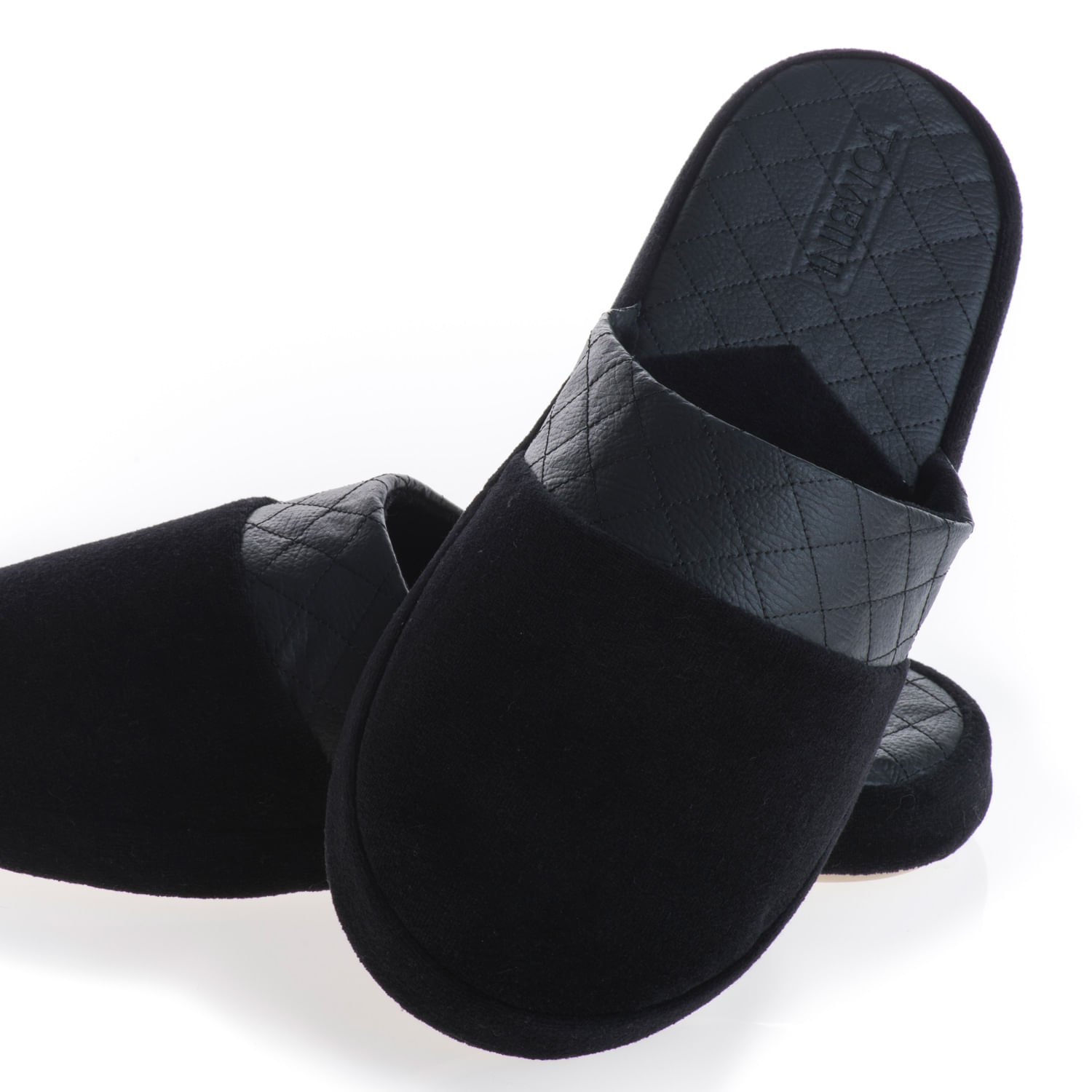 Chinelo Masculino Em Plush Guilherme Fechado Preto - Imagem 2