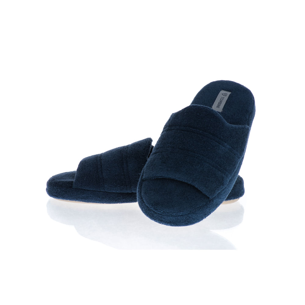 Chinelo Masculino Em Atoalhado Alberto Azul-marinho - Imagem 1