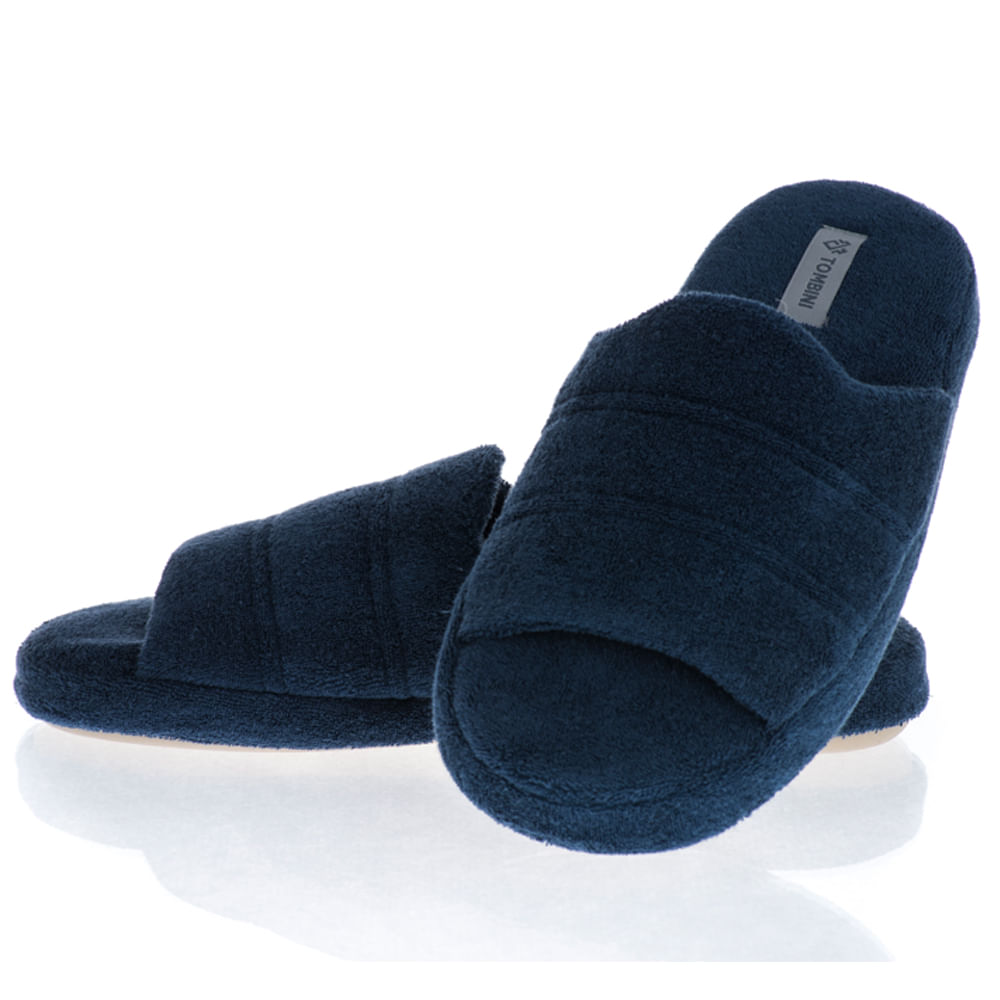 Chinelo Masculino Em Atoalhado Alberto Azul-marinho - Imagem 2