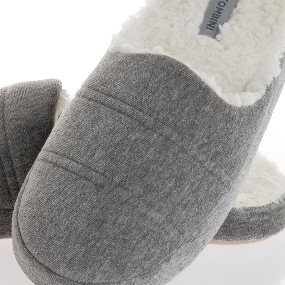Chinelo Masculino Com Pelo Vicenzo Fechado Cinza - Imagem 2