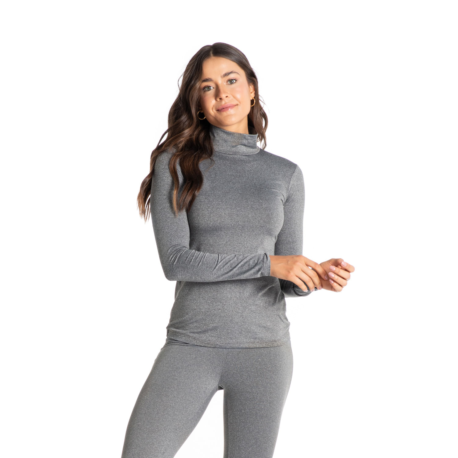 Blusa Gola  Alta Thermo Cinza - Imagem 1
