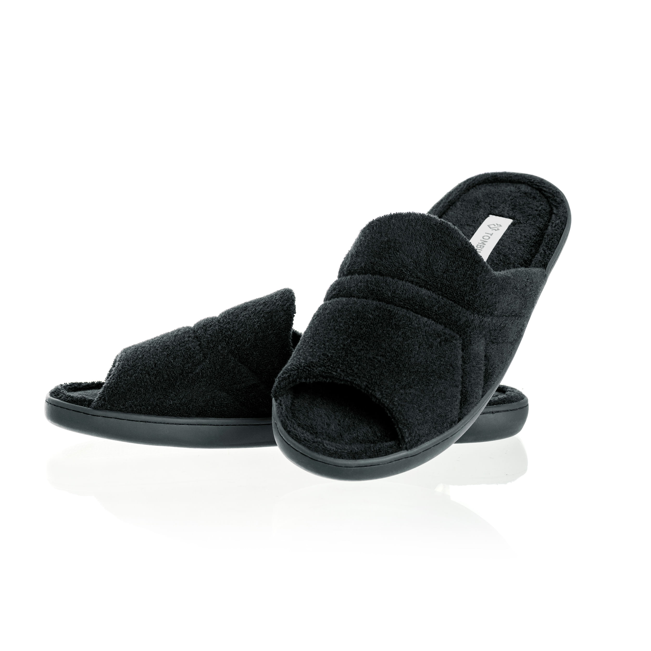 Chinelo Masculino Em Atoalhado Roger Aberto Preto - Imagem 1