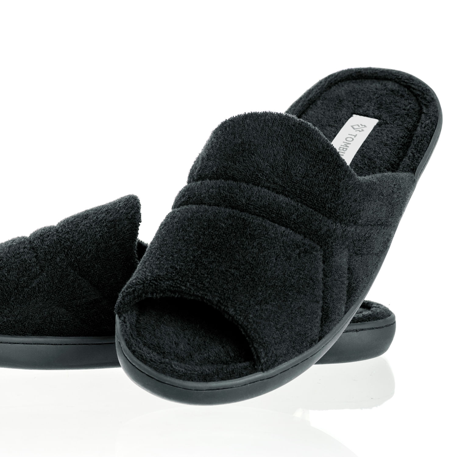 Chinelo Masculino Em Atoalhado Roger Aberto Preto - Imagem 2