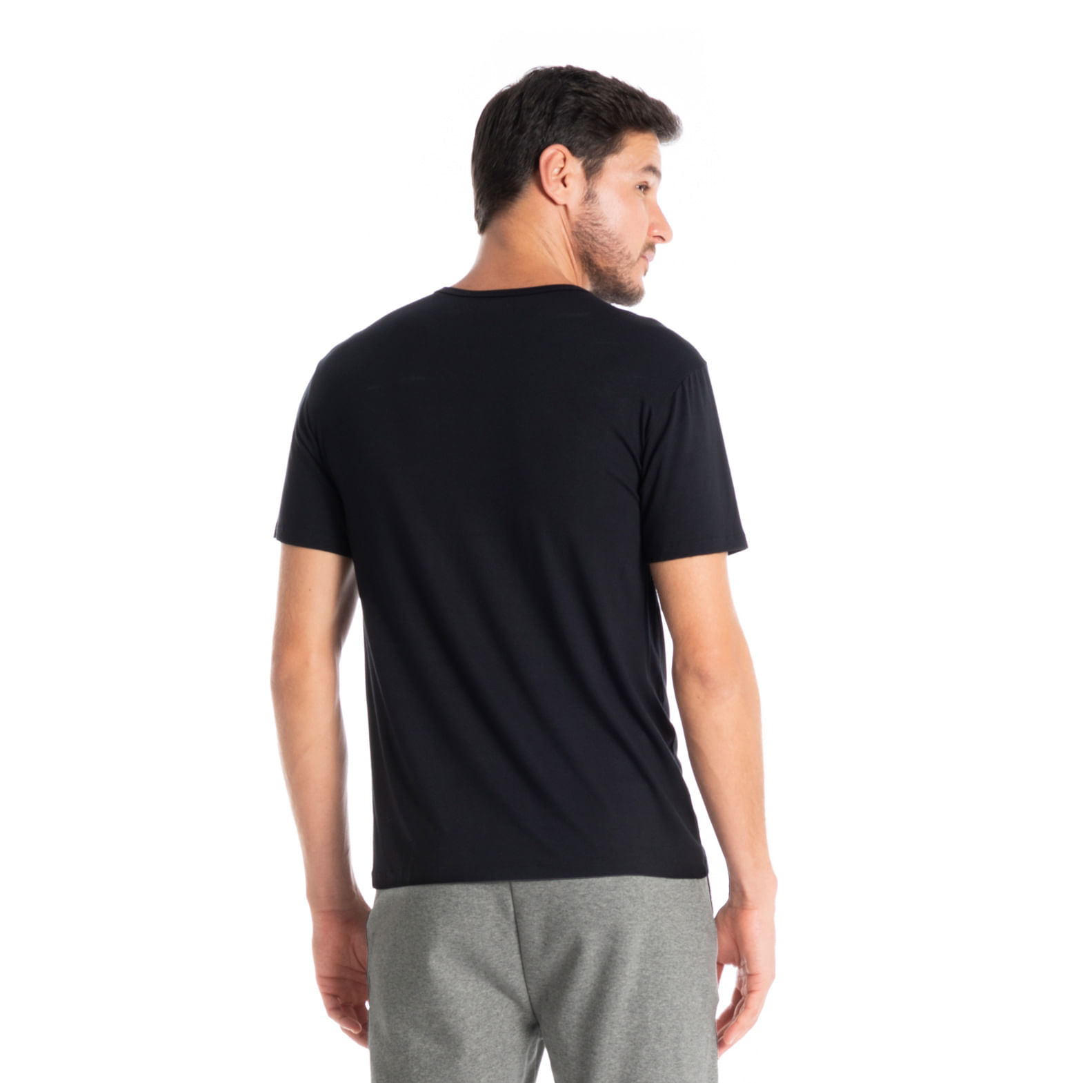 Camiseta Masculina Manga Curta Fred Preto - Imagem 2
