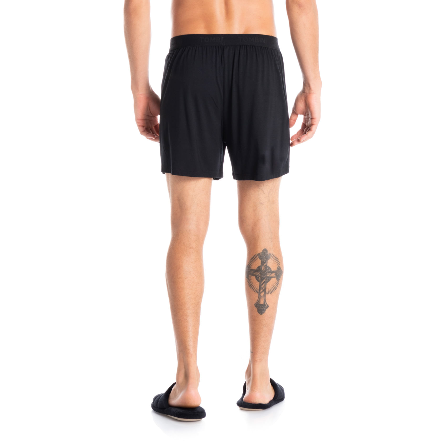 Boxer Masculina Com Elástico Visco Preto - Imagem 2