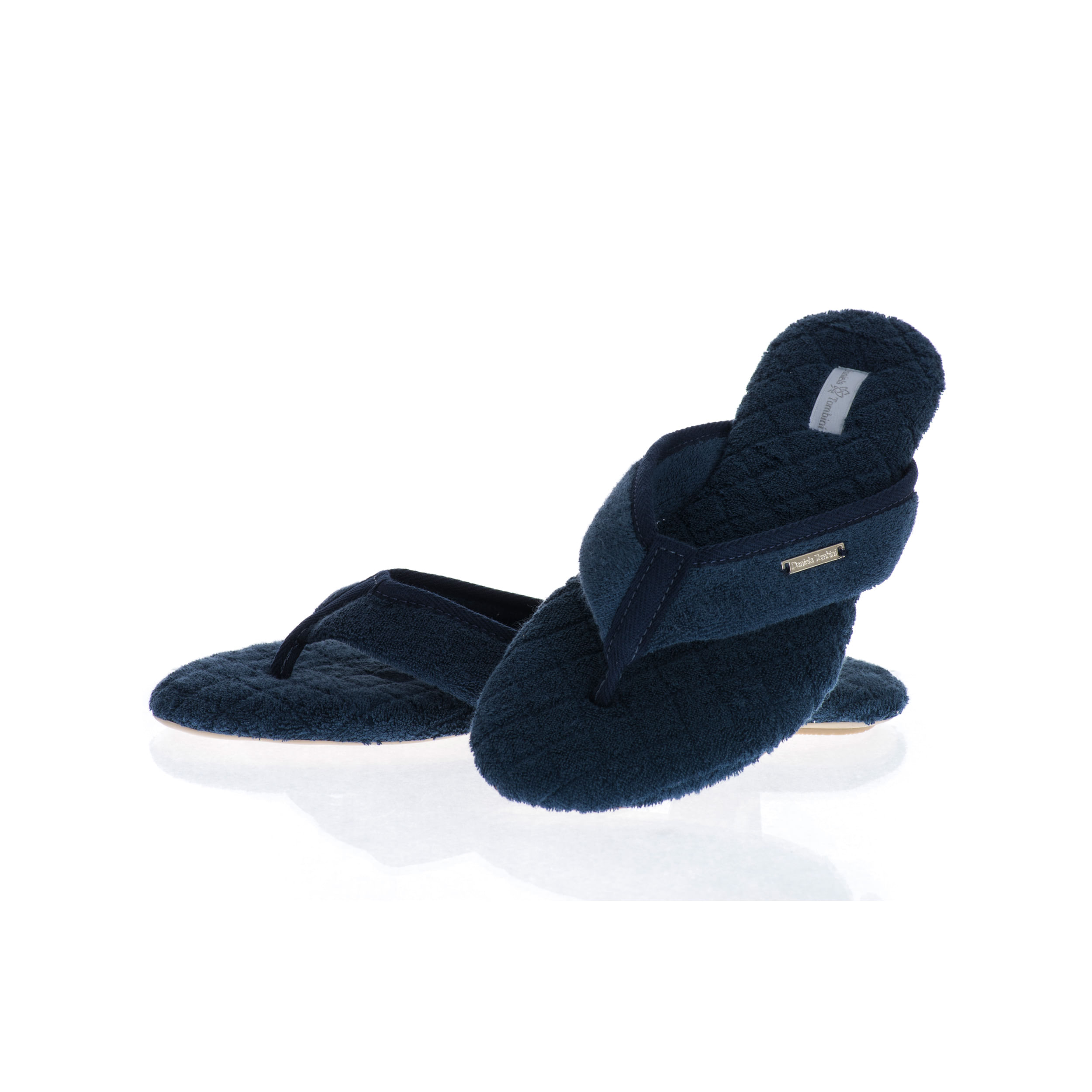 Chinelo Em Atoalhado Dedo Sofia Azul - Imagem 1