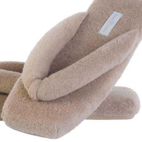 Chinelo Em Atoalhado Dedo Lui Bege - Imagem 2