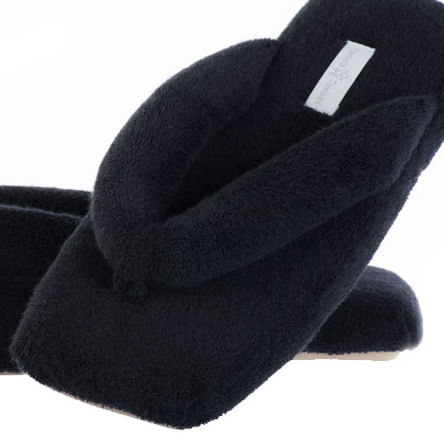 Chinelo Em Atoalhado Dedo Lui Preto - Imagem 2