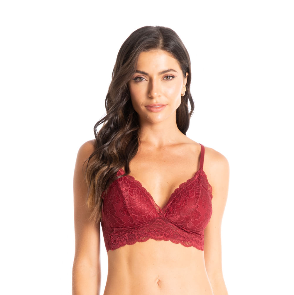 Sutiã Com Bojo Slim Manu Vermelho - Imagem 1