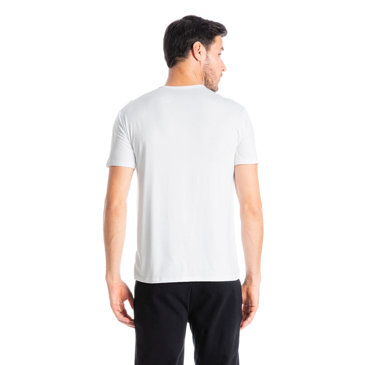 Camiseta Masculina Manga Curta Raul Branco - Imagem 2