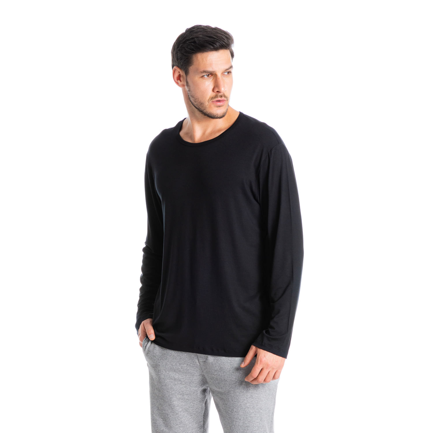 Camiseta Masculina Manga Longa Raul Preto - Imagem 1