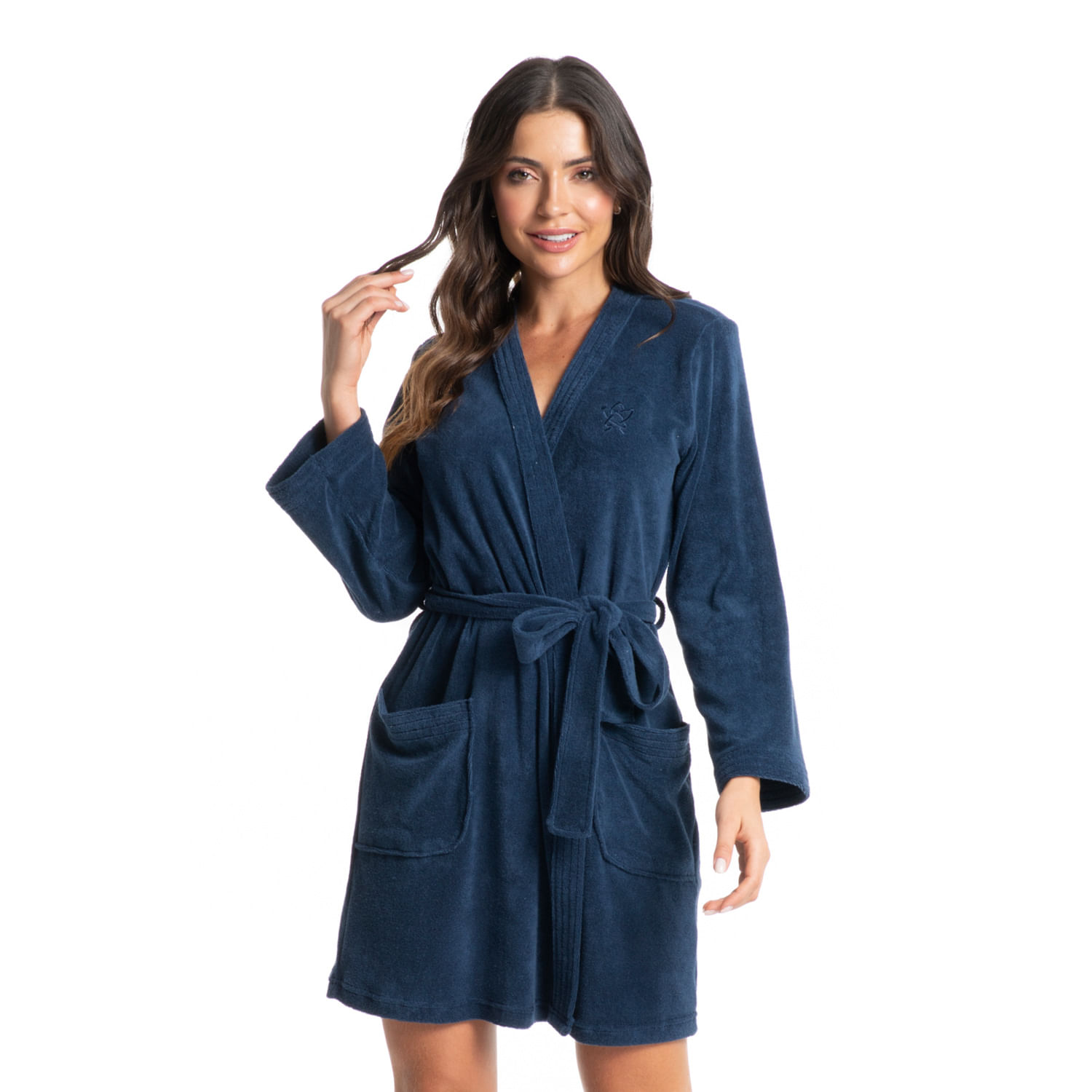 Robe Curto Em Atoalhado Adriana Verde - Imagem 1