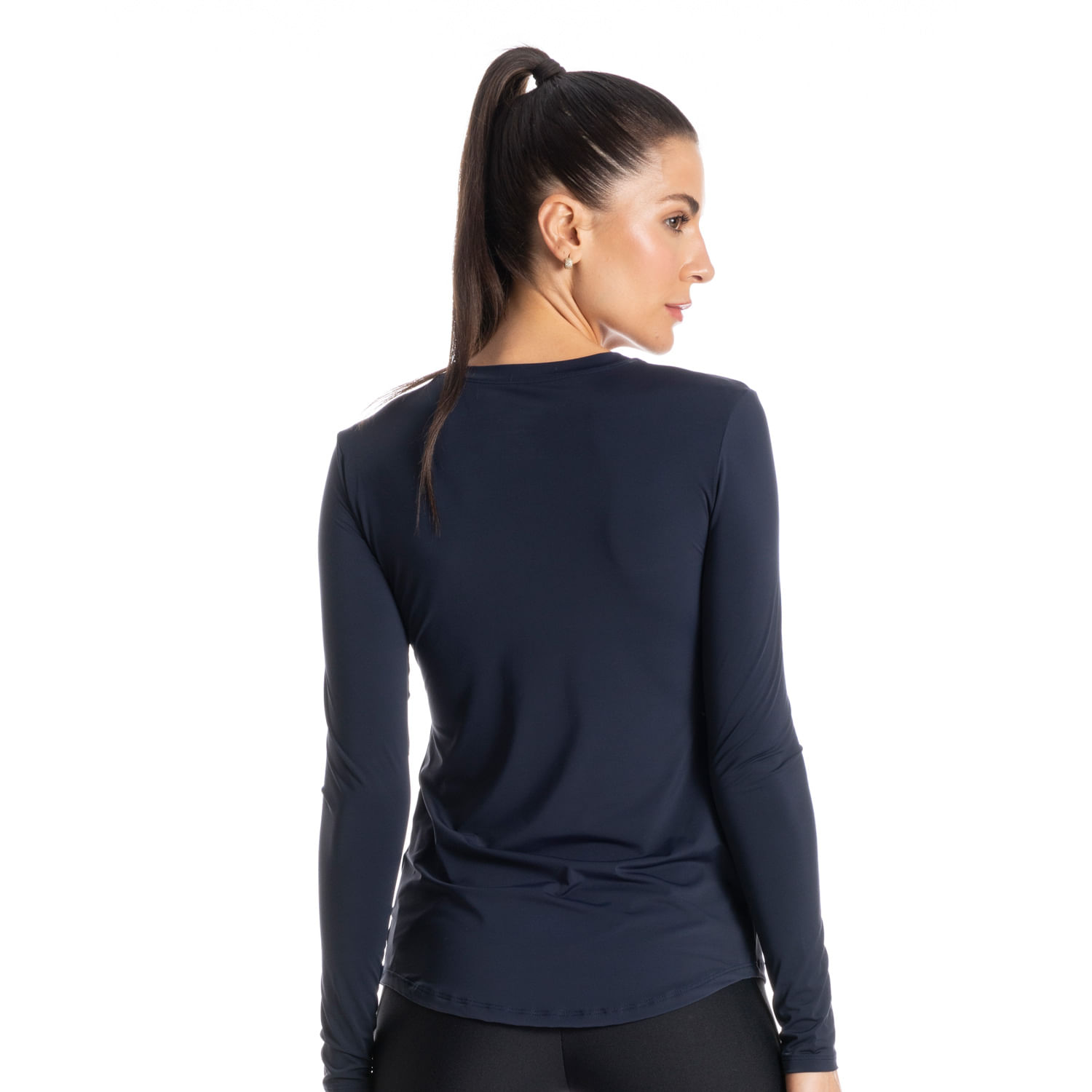 Blusa Feminina Manga Longa Fluity Infinite Vivame Azul-marinho - Imagem 2