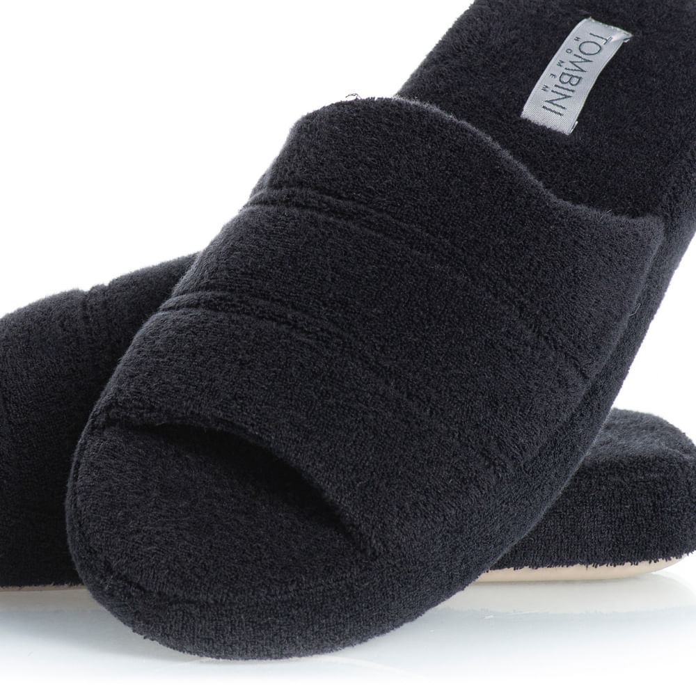 Chinelo Masculino Em Atoalhado Alberto Preto - Imagem 2