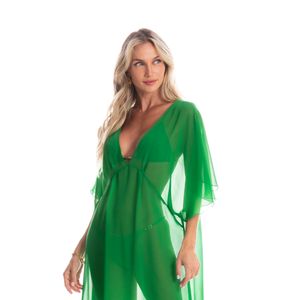 Kaftan Feminino Pregas Hortelã