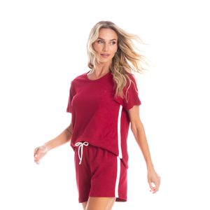 Pijama Feminino Curto Com Recortes Lívia