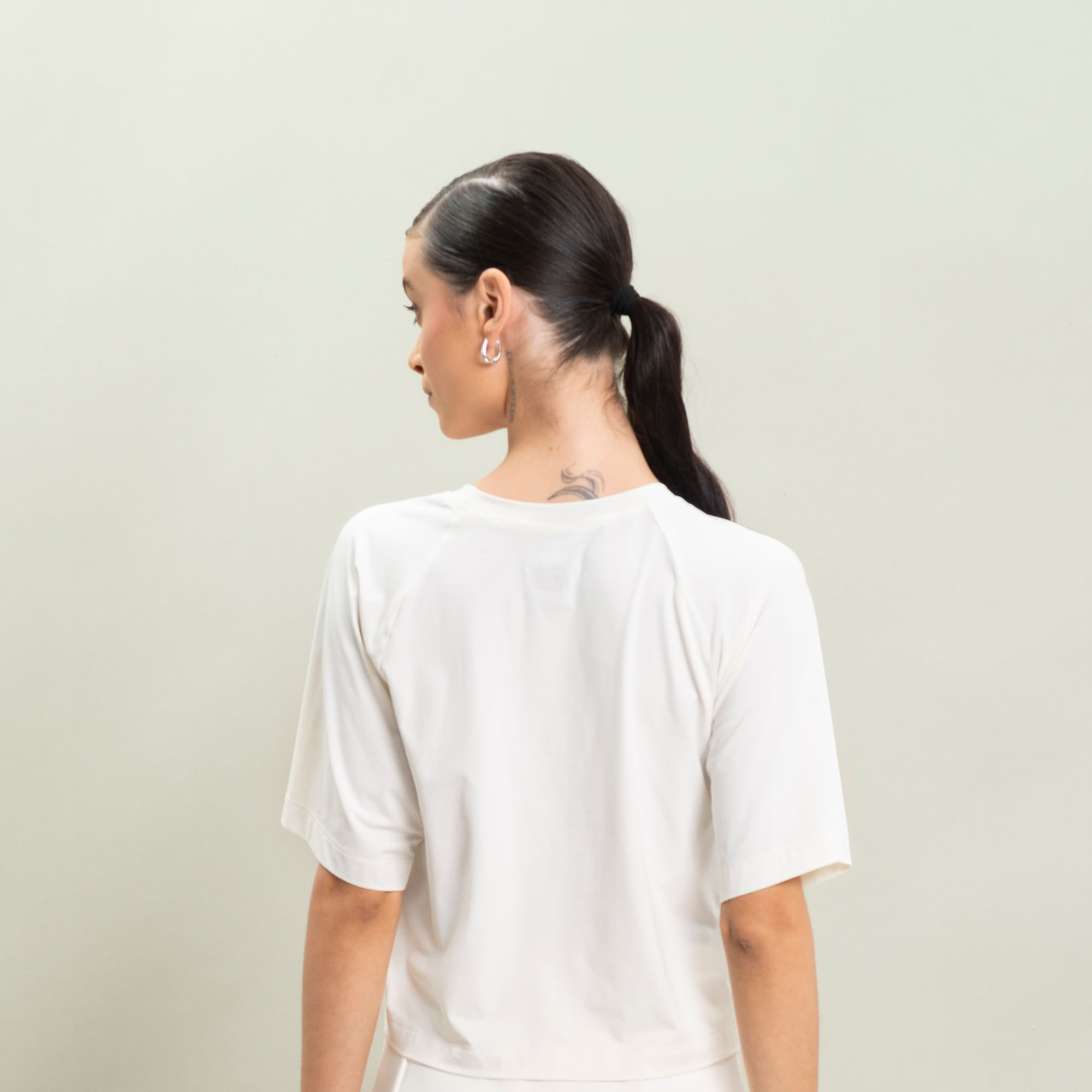 Camiseta Feminina Crop New Fluity Infinite Vivame Branco - Imagem 2