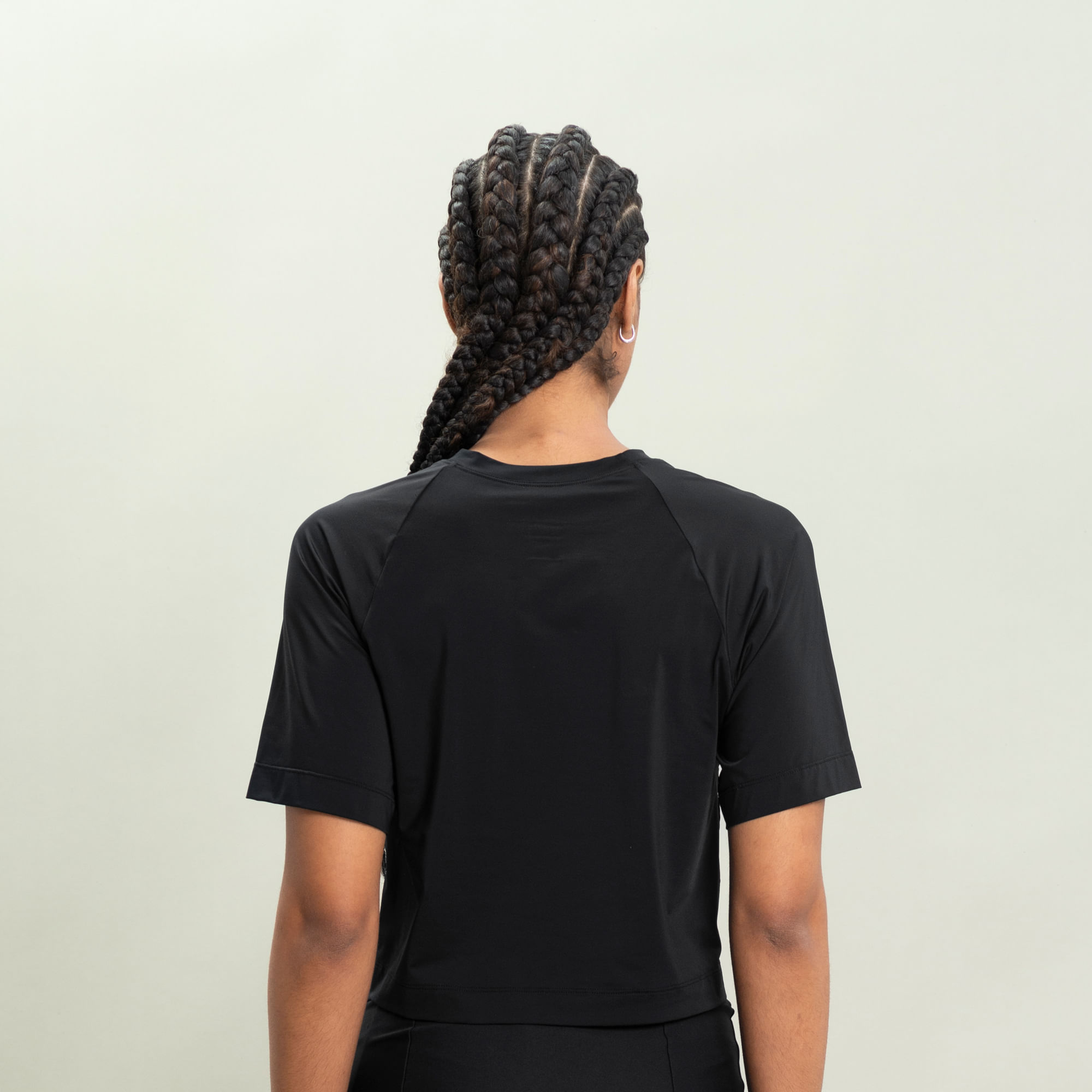 Camiseta Feminina Crop New Fluity Infinite Vivame Preto - Imagem 2