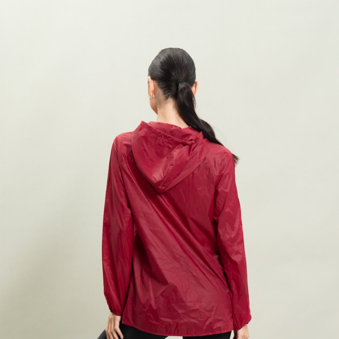Parka Corta Vento Com Capuz Pulse Vivame Vermelho - Imagem 2