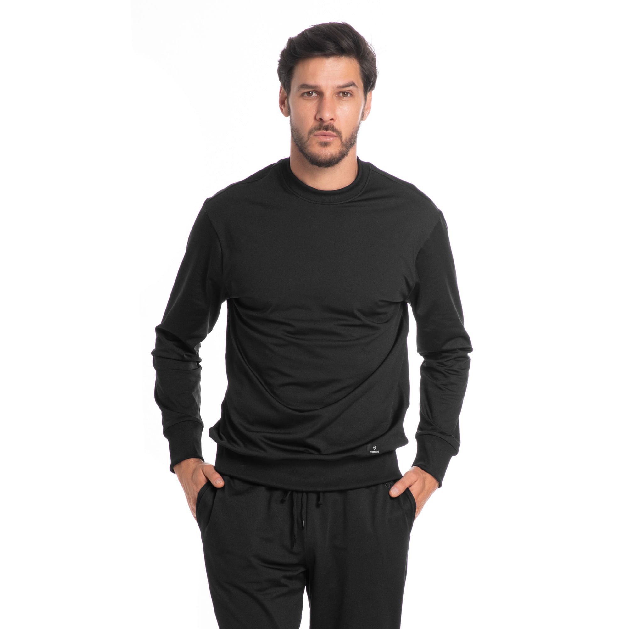 Blusa Masculina Térmica Caio Tombini Preto - Imagem 1