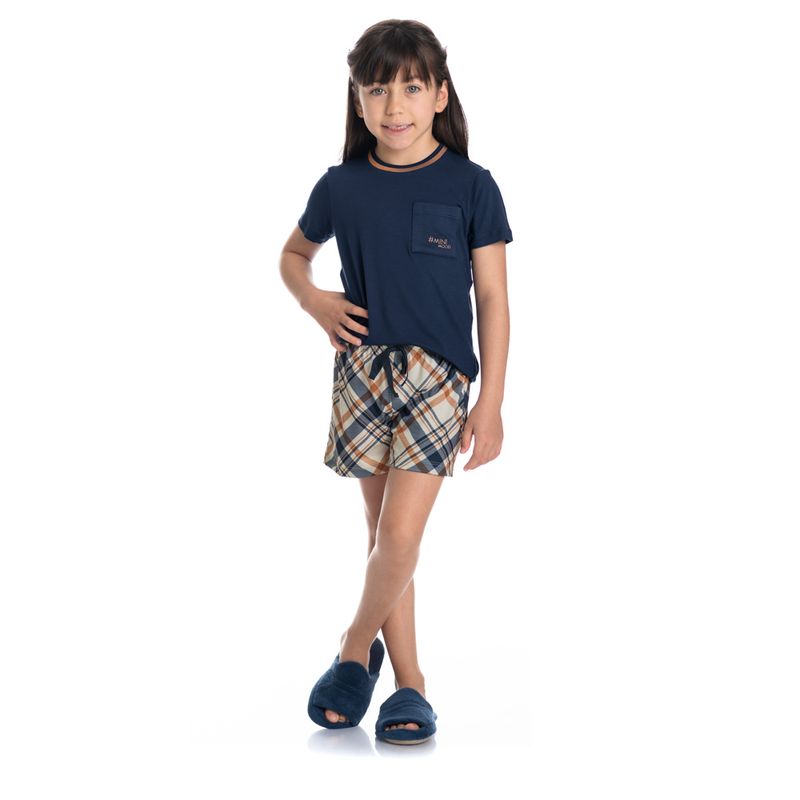 Pijama-Infantil-Unissex-Curto-Chess-Tombini