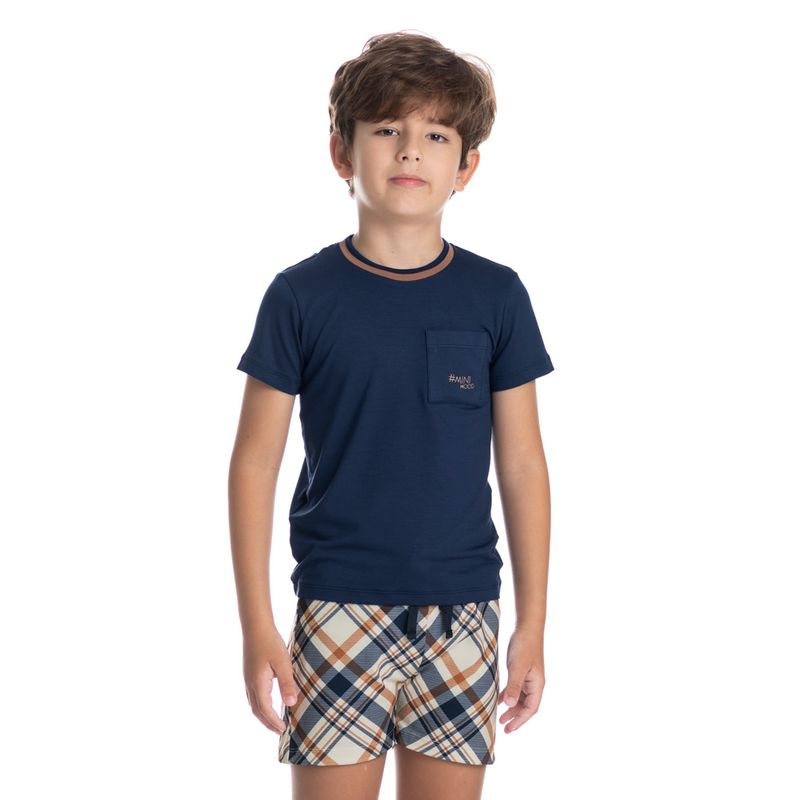 Pijama-Infantil-Unissex-Curto-Chess-Tombini