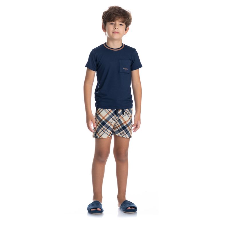 Pijama-Infantil-Unissex-Curto-Chess-Tombini