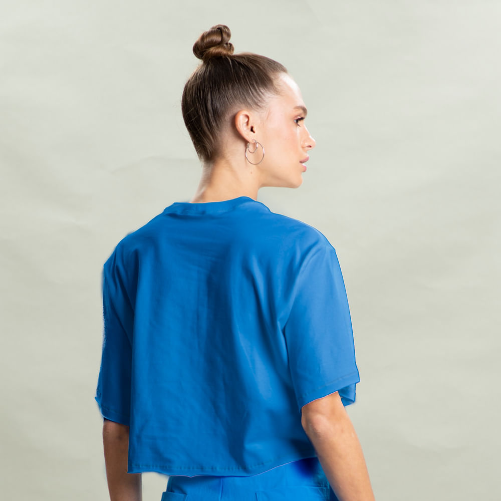 Camiseta Gold Coast Cropped G010 Azul-2 - Imagem 2