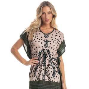 Kaftan Lenço Estampado Olívia Poá