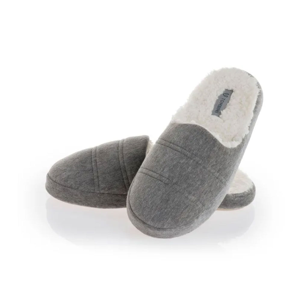 Chinelo Masculino Com Pelo Vicenzo Fechado Cinza - Imagem 1