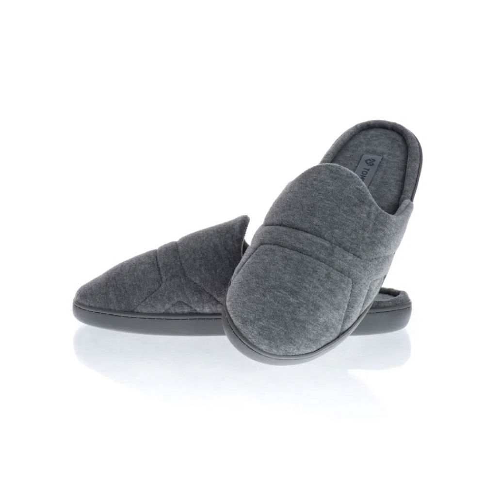 Chinelo Masculino Em Plush Fred Fechado Cinza - Imagem 1