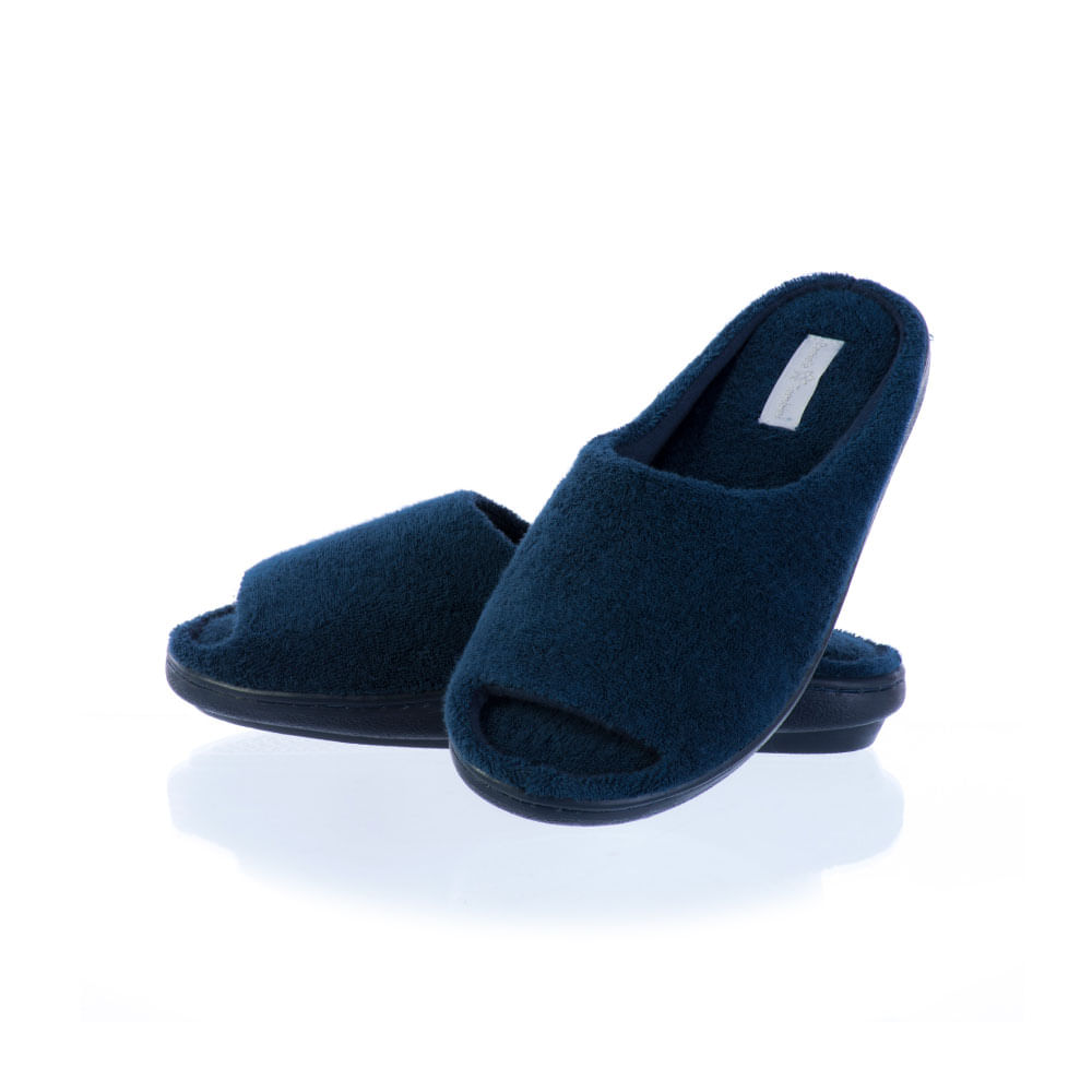 Chinelo Aberto Em Atoalhado Rid Azul-marinho - Imagem 1