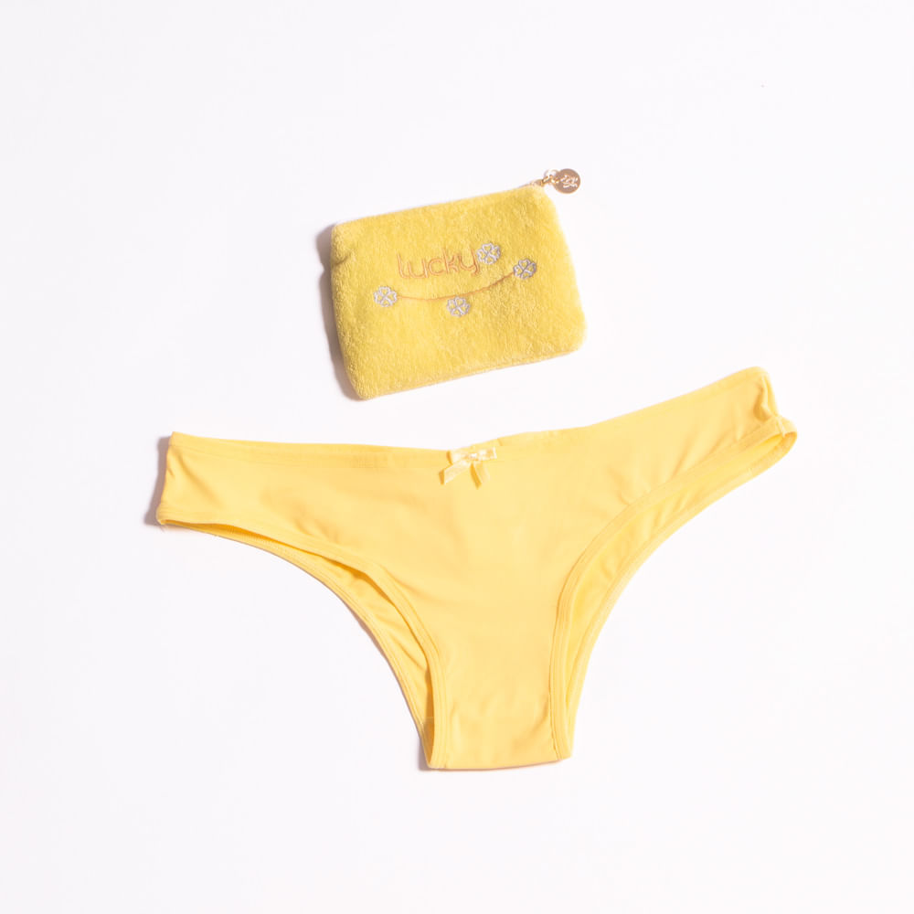 Calcinha Desejos Biquíni Com Necessaire Amarelo - Imagem 2