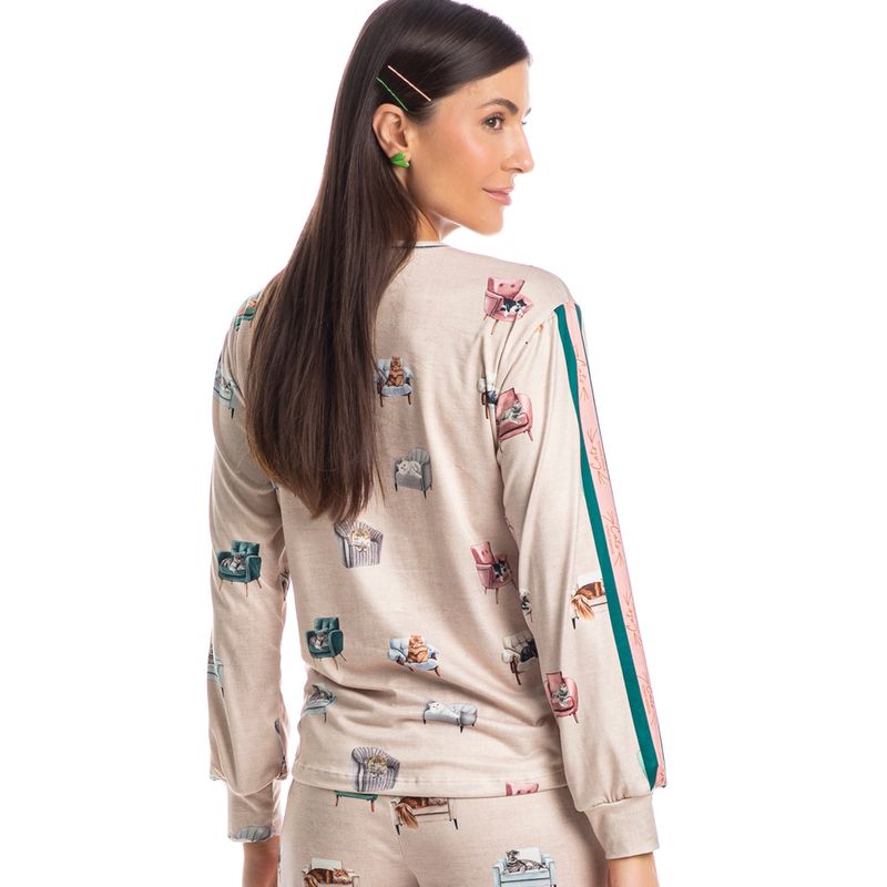 Pijama-Feminino-Longo-Cats