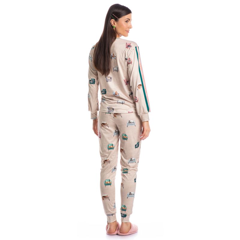 Pijama-Feminino-Longo-Cats