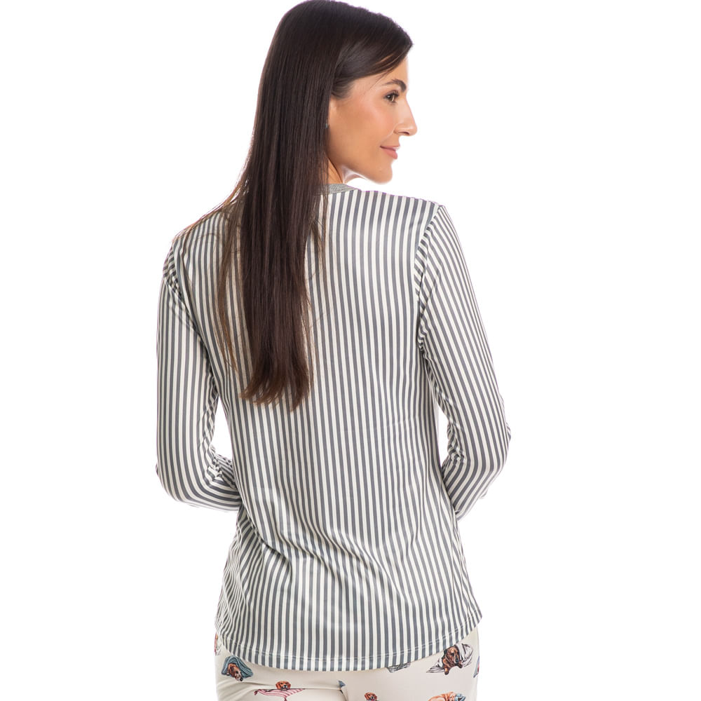 Pijama Feminino Legging Estampado Dreams Cinza - Imagem 2