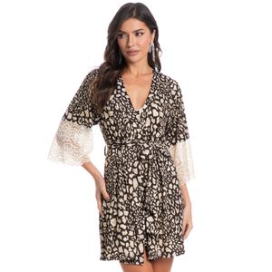 Robe Feminino Curto Com Renda Alana