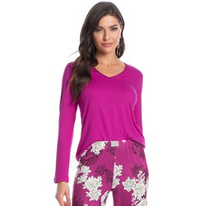 Pijama Feminino Longo Floral Vitória