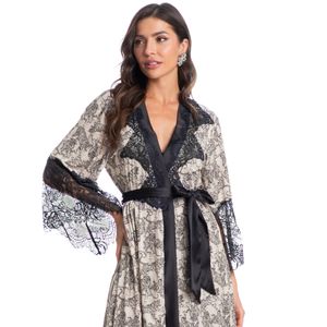 Robe Feminino Longo Com Renda Malu