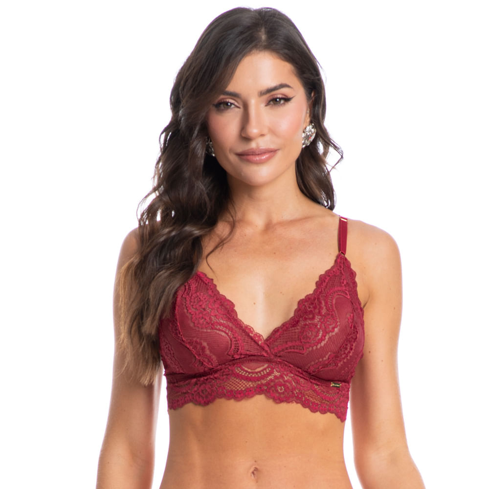 Sutiã Com Renda Atena Vermelho - Imagem 1