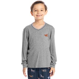 Pijama Infantil Masculino Longo Aviões Matteo