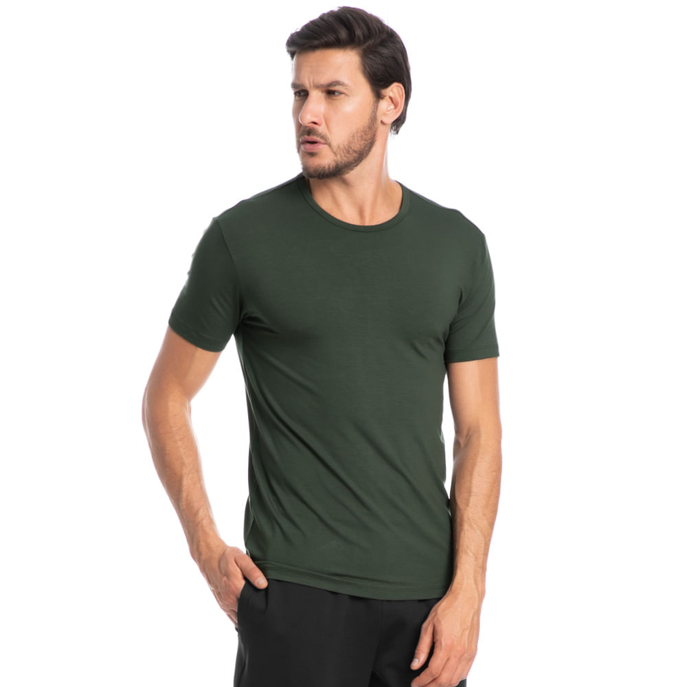 Camiseta Masculina Manga Curta Fred Verde - Imagem 1