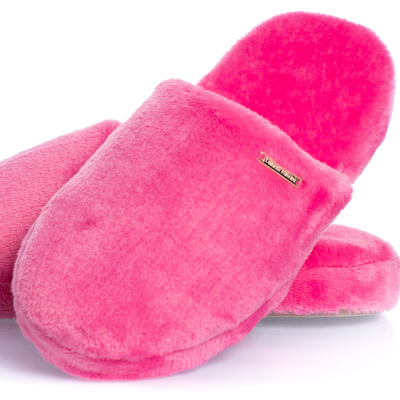 Chinelo Feminino Em Fleece Colors Rosa - Imagem 2